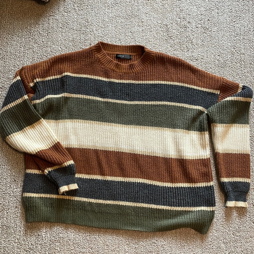 SHEIN - Long Sleeve Neutral Knit Top